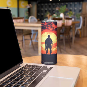 Personalized Veteran Skinny Tumbler with Memory Tribute Theme Design TS04 Print Your Wear