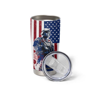 Personalized Veteran Tumbler Cup with American Flag Background Design TS04 Print Your Wear