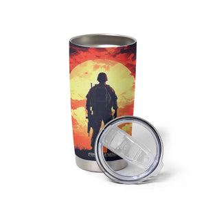 Personalized Veteran Tumbler Cup with Memory Tribute Theme Design TS04 Print Your Wear