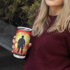 Personalized Veteran Tumbler Cup with Memory Tribute Theme Design TS04 Print Your Wear