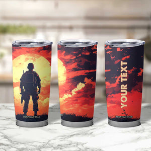 Personalized Veteran Tumbler Cup with Memory Tribute Theme Design TS04 Print Your Wear
