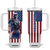 Personalized Veteran Tumbler With Handle with American Flag Background Design TS04 One Size: 40 oz Multicolor Print Your Wear