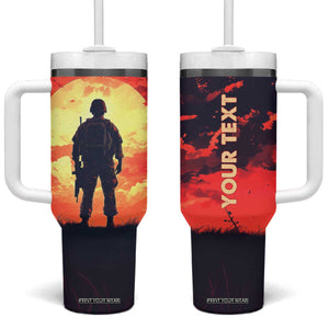 Personalized Veteran Tumbler With Handle with Memory Tribute Theme Design TS04 One Size: 40 oz Multicolor Print Your Wear