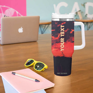 Personalized Veteran Tumbler With Handle with Memory Tribute Theme Design TS04 Print Your Wear