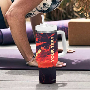 Personalized Veteran Tumbler With Handle with Memory Tribute Theme Design TS04 Print Your Wear