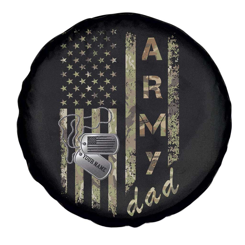 Personalized Vintage U.S. Army Dad Spare Tire Cover Custom Name Tag Proud Military Family Member Soldier Graduation TS10 Print Your Wear