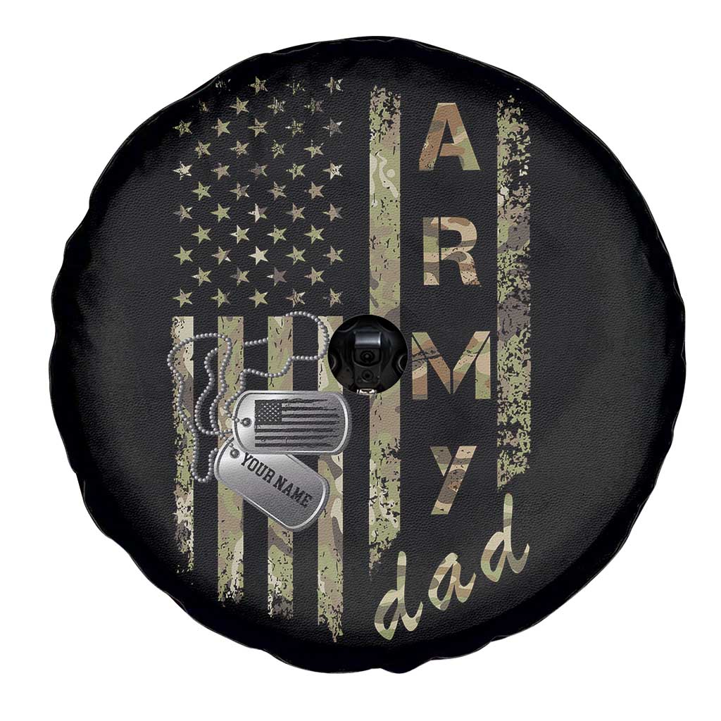 Personalized Vintage U.S. Army Dad Spare Tire Cover Custom Name Tag Proud Military Family Member Soldier Graduation TS10 Print Your Wear