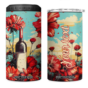 Personalized Vintage Wine 4 in 1 Can Cooler Tumbler with Classic Winery Style TS04 One Size: 16 oz Multicolor Print Your Wear