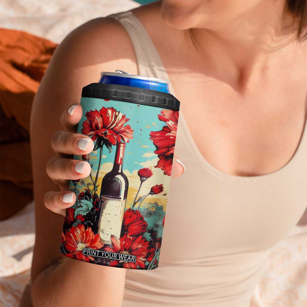 Personalized Vintage Wine 4 in 1 Can Cooler Tumbler with Classic Winery Style TS04 Print Your Wear