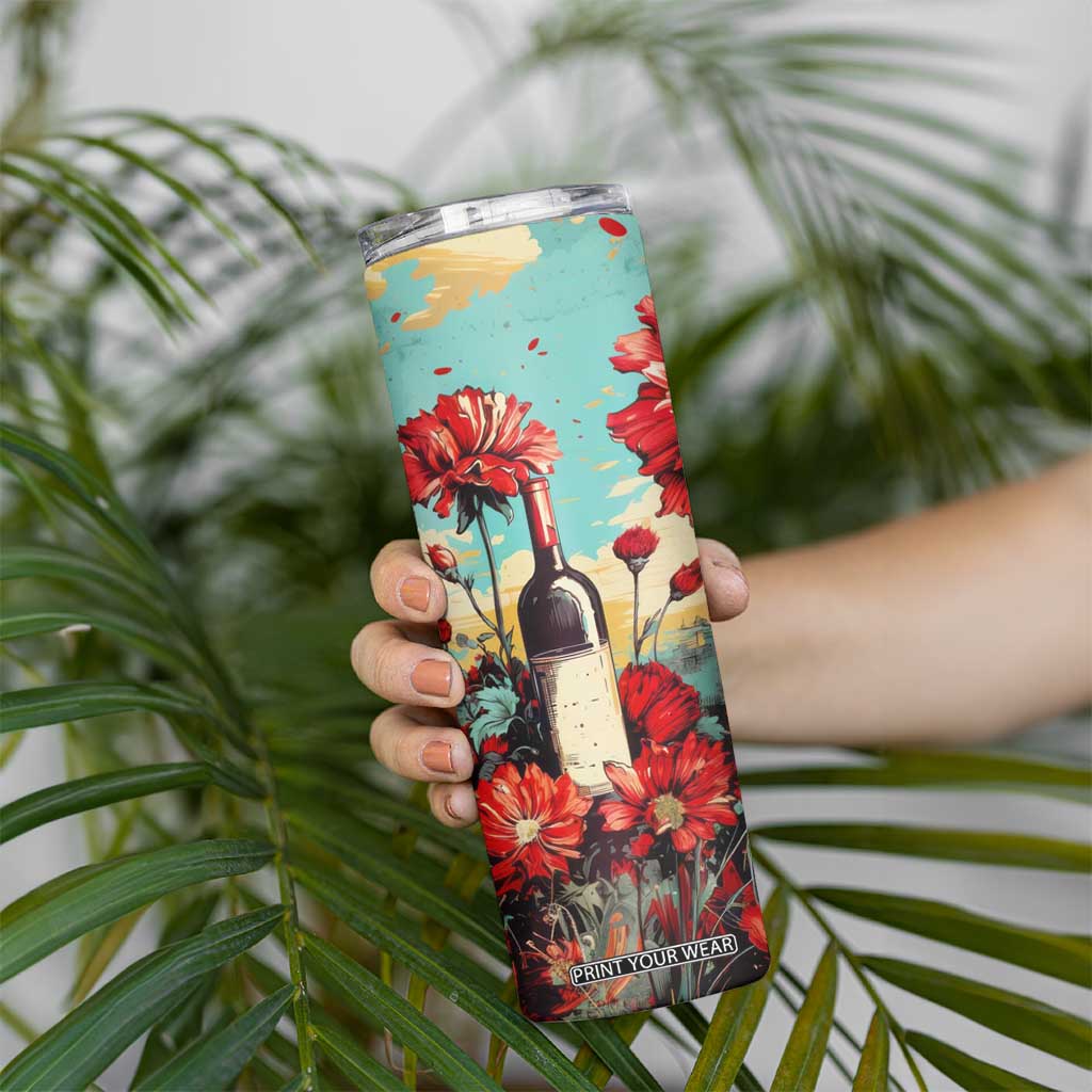 Personalized Vintage Wine Skinny Tumbler with Classic Winery Style TS04 Print Your Wear