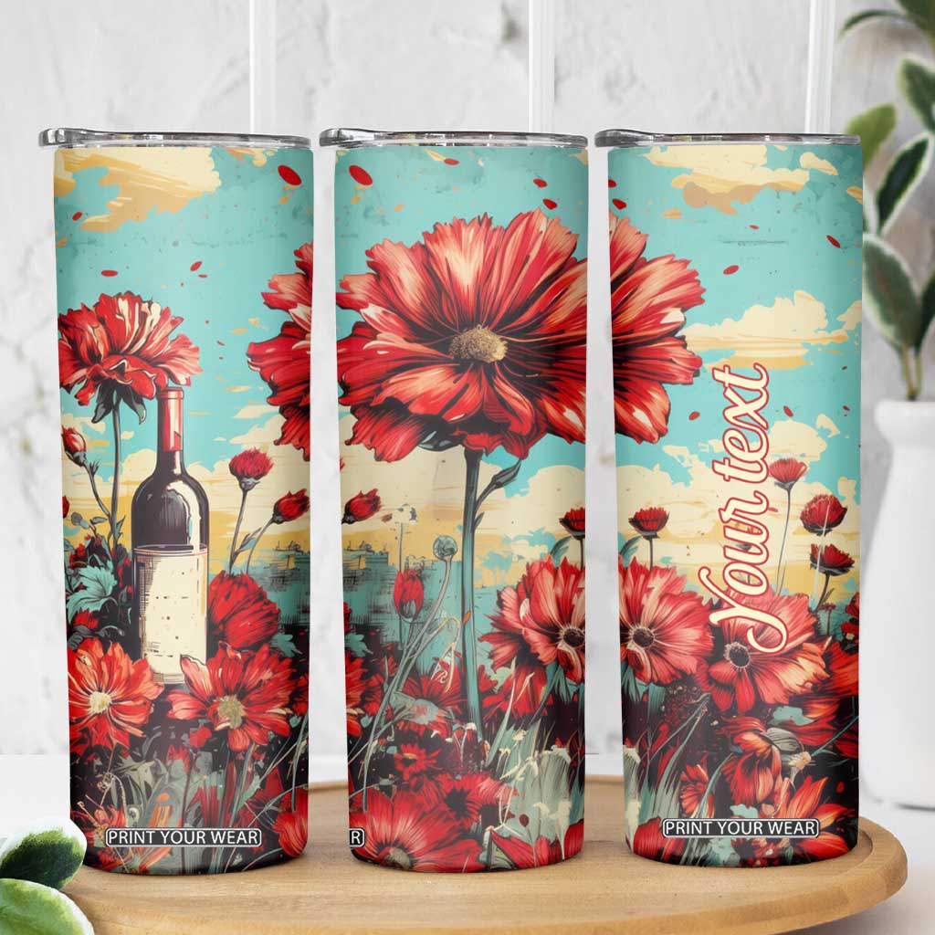 Personalized Vintage Wine Skinny Tumbler with Classic Winery Style TS04 Print Your Wear