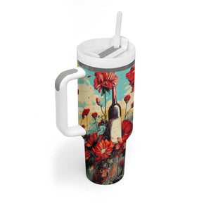 Personalized Vintage Wine Tumbler With Handle with Classic Winery Style TS04 Print Your Wear