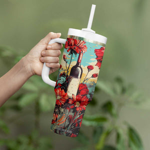 Personalized Vintage Wine Tumbler With Handle with Classic Winery Style TS04 Print Your Wear