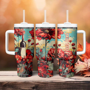 Personalized Vintage Wine Tumbler With Handle with Classic Winery Style TS04 Print Your Wear