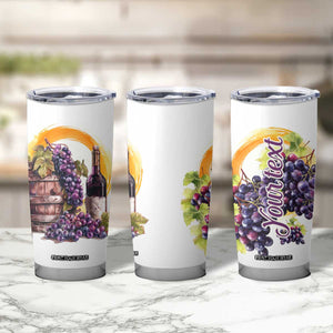 Personalized Wine Barrel and Grapes Tumbler Cup with Vineyard Theme TS04 Print Your Wear