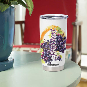 Personalized Wine Barrel and Grapes Tumbler Cup with Vineyard Theme TS04 Print Your Wear