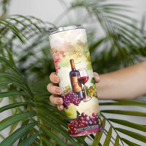 Personalized Wine Bottle and Glass Skinny Tumbler with Classic Design TS04 Print Your Wear