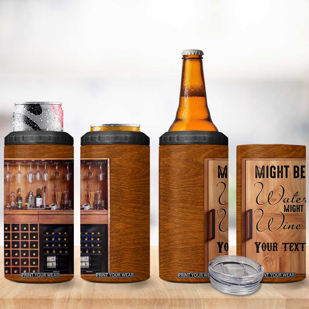 Personalized Wine Love Quote 4 in 1 Can Cooler Tumbler with Romantic Wine Theme TS04 Print Your Wear