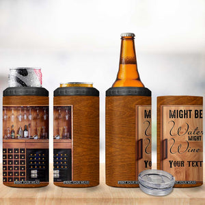 Personalized Wine Love Quote 4 in 1 Can Cooler Tumbler with Romantic Wine Theme TS04 Print Your Wear