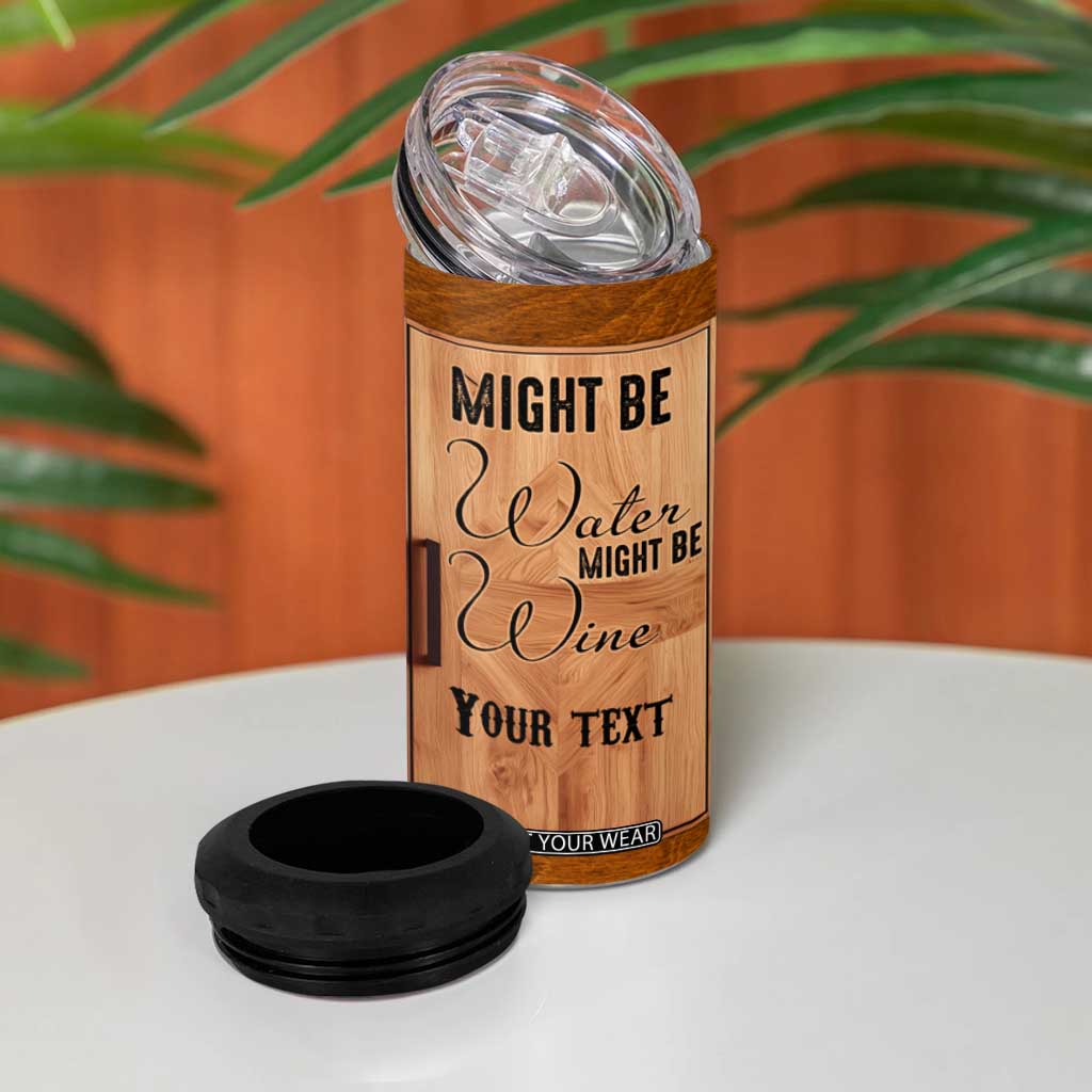 Personalized Wine Love Quote 4 in 1 Can Cooler Tumbler with Romantic Wine Theme TS04 Print Your Wear
