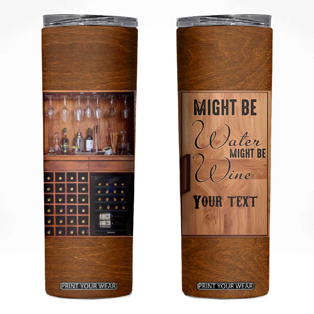 Personalized Wine Love Quote Skinny Tumbler with Romantic Wine Theme TS04 Multicolor Print Your Wear