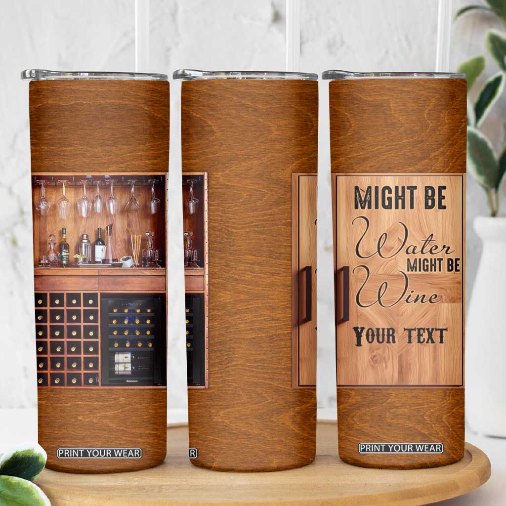 Personalized Wine Love Quote Skinny Tumbler with Romantic Wine Theme TS04 Print Your Wear