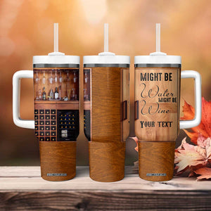 Personalized Wine Love Quote Tumbler With Handle with Romantic Wine Theme TS04 Print Your Wear