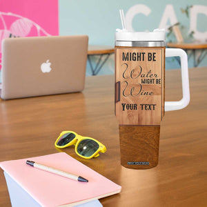 Personalized Wine Love Quote Tumbler With Handle with Romantic Wine Theme TS04 Print Your Wear