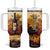 Personalized Wine Theme Tumbler With Handle with Vintage Style Illustration TS04 One Size: 40 oz Multicolor Print Your Wear