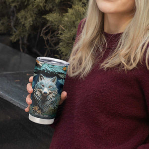 Personalized Wolf Tumbler Cup with Paper Quilling Art Design TS04 Print Your Wear