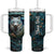 Personalized Wolf Tumbler With Handle with Paper Quilling Art Design TS04 One Size: 40 oz Multicolor Print Your Wear