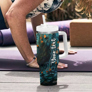 Personalized Wolf Tumbler With Handle with Paper Quilling Art Design TS04 Print Your Wear