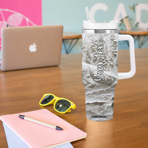 Personalized Wolf Tumbler With Handle with Plaster Carving Artistic Style TS04 Print Your Wear