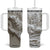Personalized Wolf Tumbler With Handle with Plaster Carving Artistic Style TS04 One Size: 40 oz Multicolor Print Your Wear