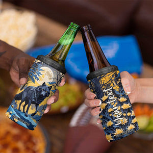 Personalized Wolf in Night Forest 4 in 1 Can Cooler Tumbler with Paper Quilling Style TS04 Print Your Wear