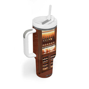 Personalized Wooden Wine Cabinet Tumbler With Handle with Rustic Vintage Look TS04 Print Your Wear