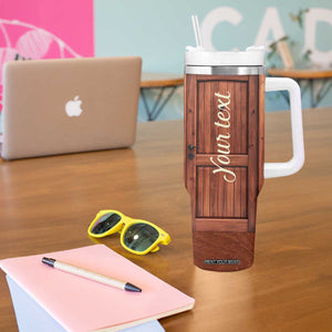 Personalized Wooden Wine Cabinet Tumbler With Handle with Rustic Vintage Look TS04 Print Your Wear