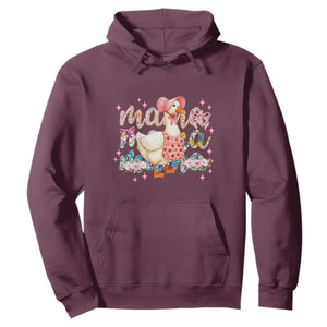 Pink Floral Mama Goose Hoodie Retro Botanical Mom Mothers Day TS02 Maroon Print Your Wear