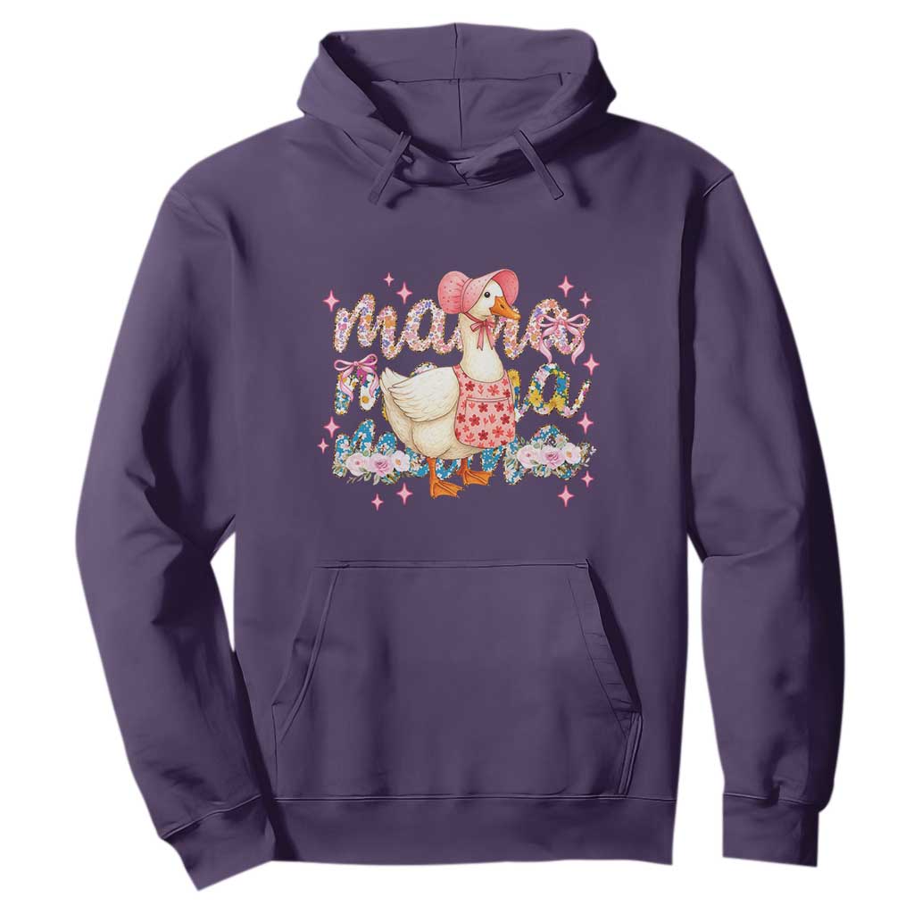 Pink Floral Mama Goose Hoodie Retro Botanical Mom Mothers Day TS02 Purple Print Your Wear