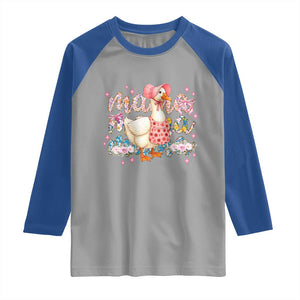 Pink Floral Mama Goose Raglan Shirt Retro Botanical Mom Mothers Day TS02 Sport Gray Royal Print Your Wear