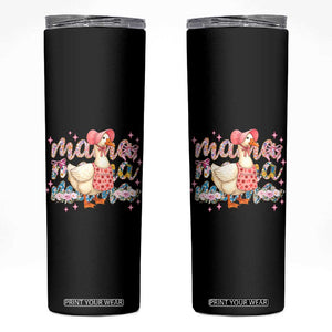 Pink Floral Mama Goose Skinny Tumbler Retro Botanical Mom Mothers Day TS02 Black Print Your Wear