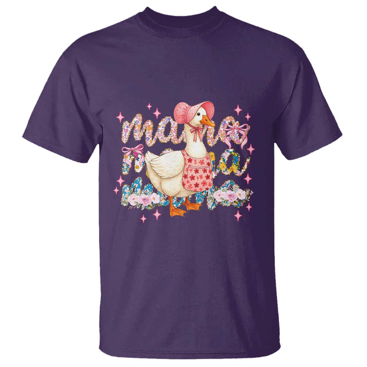 Pink Floral Mama Goose T Shirt Retro Botanical Mom Mothers Day TS02 Purple Print Your Wear