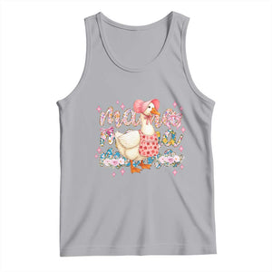 Pink Floral Mama Goose Tank Top Retro Botanical Mom Mothers Day TS02 Athletic Heather Print Your Wear