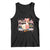 Pink Floral Mama Goose Tank Top Retro Botanical Mom Mothers Day TS02 Black Print Your Wear