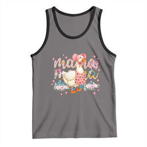 Pink Floral Mama Goose Tank Top Retro Botanical Mom Mothers Day TS02 Deep Heather Black Print Your Wear
