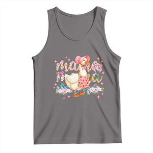 Pink Floral Mama Goose Tank Top Retro Botanical Mom Mothers Day TS02 Deep Heather Print Your Wear