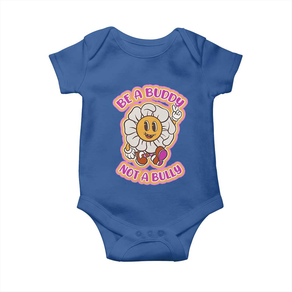 Pink Shirt Day Baby Onesie Be A Buddy Not A Bully Anti Bullying Funny Wordplay TS02 Royal Blue Print Your Wear
