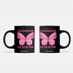 Pink Shirt Day Coffee Mug On Wednesdays We Wear Pink Anti Bullying Butterfly TS02 Black Print Your Wear