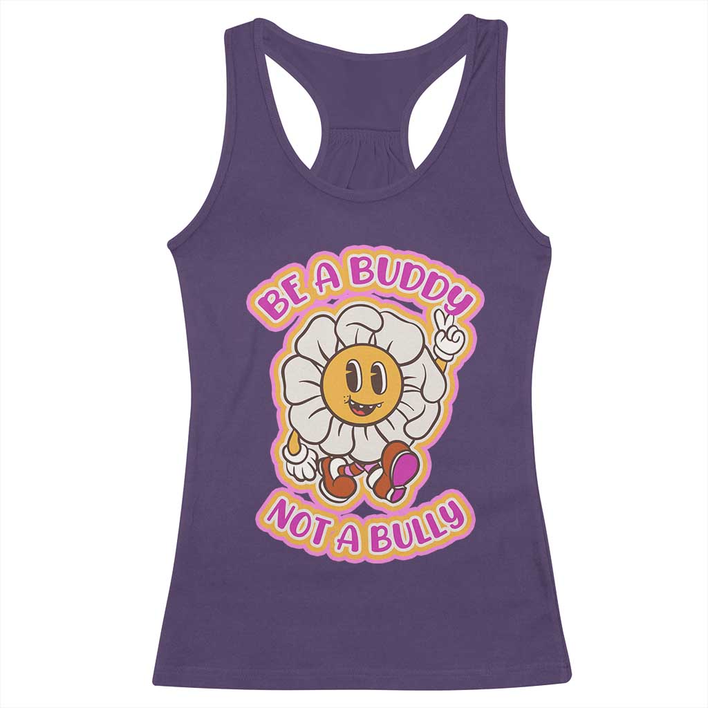 Pink Shirt Day Racerback Tank Top Be A Buddy Not A Bully Anti Bullying Funny Wordplay TS02 Purple Print Your Wear