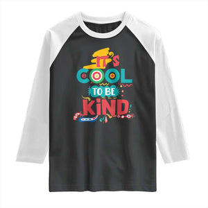 Pink Shirt Day Raglan Shirt It's Cool To Be Kind Anti Bullying Choose Kindness TS02 Black White Print Your Wear
